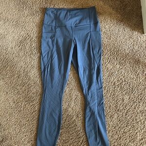 Blue High-Waisted Leggings